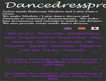 Tablet Screenshot of dancedresspro.com